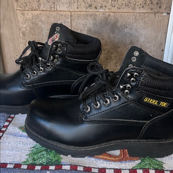 Brand new no box Brahma Black Work Boots steel toe - Picture 2 of 4